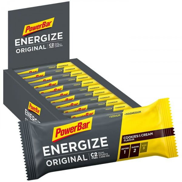 Energize Original reep Cookies & Cream 25 stuks/doos Energize Original reep Cookies & Cream 25 stuks/doos