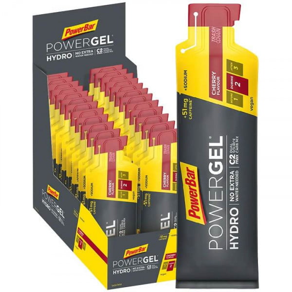 Powergel Hydro Cherry met coffeïne 24 stuks/doos Powergel Hydro Cherry met coffeïne 24 stuks/doos
