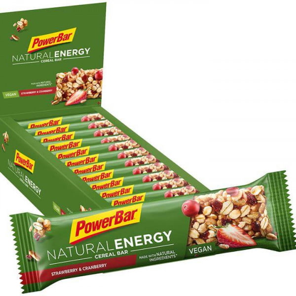 Natural Energy Cereal reep Strawberry Cranberry 24 stuks/doos Natural Energy Cereal reep Strawberry Cranberry 24 stuks/doos